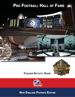 New England Patriots - the Pro Football Hall of Fame