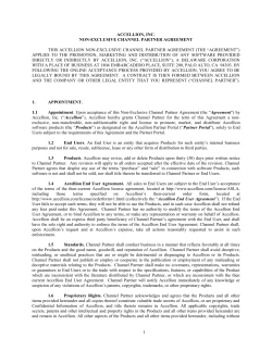 1 accellion, inc. non-exclusive channel partner agreement this
