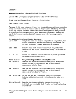 Linking Cash Crops to Enslaved Labor in Colonial America