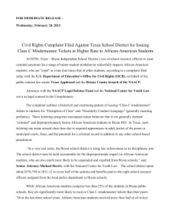 Civil Rights Complaint Filed Against Texas
