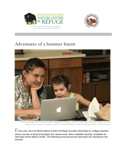 Adventures of a Summer Intern - Friends of the Fort Worth Nature