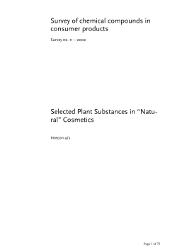 Cosmetics - The Danish Environmental Protection Agency