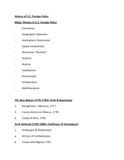 History of US Foreign Policy Major Themes in US Foreign Policy