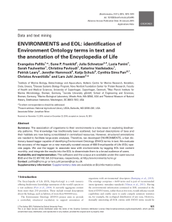 ENVIRONMENTS and EOL: identification of