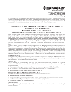 Electronic Services Disclosure and Agreement