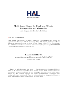 Multi-finger Chords for Hand-held Tablets: Recognizable and