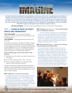 part 1 - Our Redeemer`s Lutheran Church