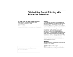 Social Stitching with Interactive Television