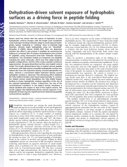 Dehydration-driven solvent exposure of hydrophobic surfaces as a