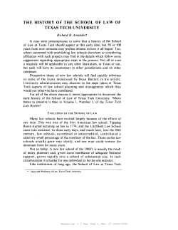 the history of the school of law of texas tech university