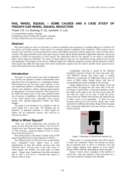 Rail Wheel Squeal &ndash; Some Causes and A Case Study of Freight