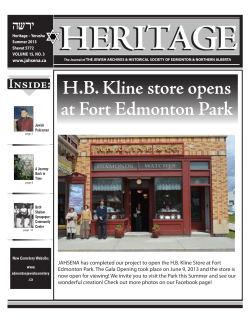 H.B. Kline store opens at Fort Edmonton Park