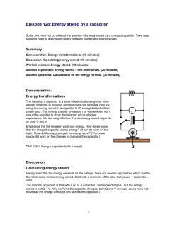 Energy stored by a capacitor