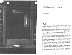 The Possibility of Evil