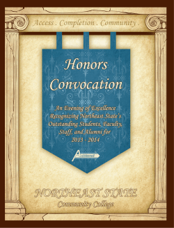 2013-2014 Honors Convocation