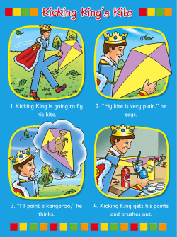 2. &ldquo;My kite is very plain,&rdquo; he says. I. Kicking King is going