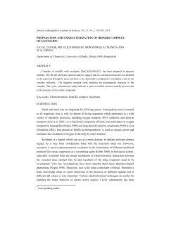 PREPARATION AND CHARACTERIZATION OF IRON(III) COMPLEX