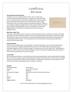 2012 Cambiata Tannat, Monterey