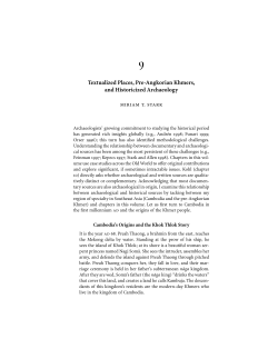 Textualized Places, Pre-Angkorian Khmers, and Historicized