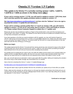 Omnia.11 Version 1.5 Update