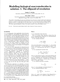 Modelling biological macromolecules in solution