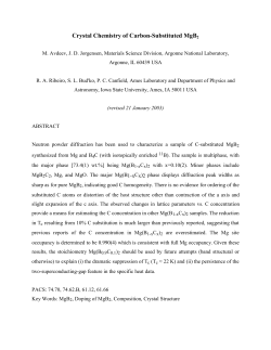 Crystal Chemistry of Carbon-Substituted MgB2