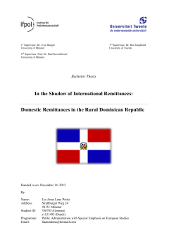 In the Shadow of International Remittances: Domestic Remittances