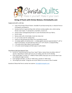 String of Pearls with Christa Watson, ChristaQuilts.com