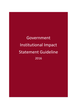 Government Institutional Impact Statement Guideline