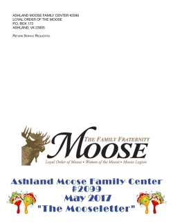 May 2017 - the Virginia Moose Association