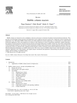 Bubble column reactors