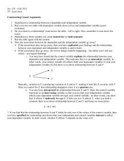 Soc 128 &ndash; Fall 2013 TF: Asad Asad Constructing Causal Arguments