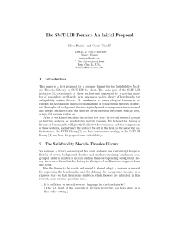 The SMT-LIB Format: An Initial Proposal
