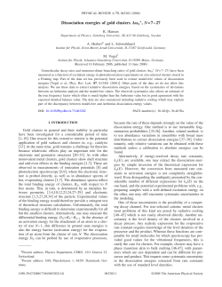Dissociation energies of gold clusters AuN +, N=7&ndash;27