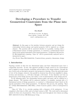Developing a Procedure to Transfer Geometrical Constraints from