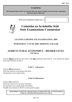 Higher Level - State Examination Commission