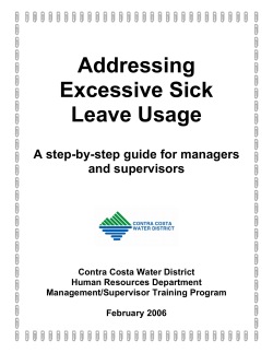 Addressing Excessive Sick Leave Usage