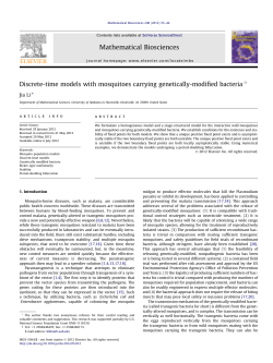 Discrete-time models with mosquitoes carrying genetically