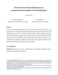 Price Formation of Exhaustible Resources