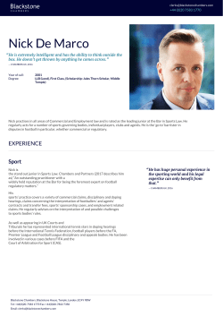 Nick De Marco - Blackstone Chambers