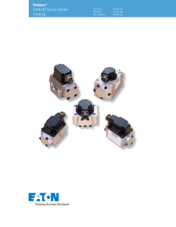 Vickers&reg; SM4-20 Servo Valves Catalog