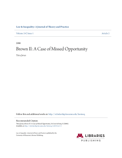 Brown II: A Case of Missed Opportunity