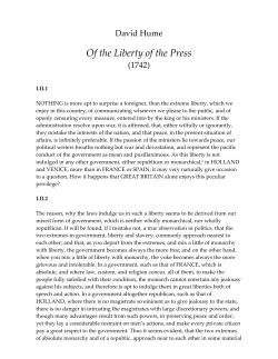 Of the Liberty of the Press