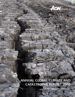 annual global climate and catastrophe report: 2008