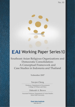 Southeast Asian Religious Organizations and Democratic