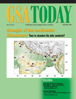 J. Jackson, Strength of the continental lithosphere, GSA today, 12