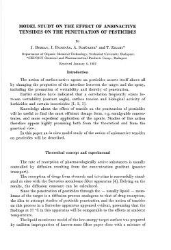model study on the effect of anionactive tensides on the penetration