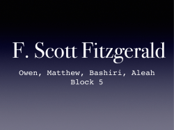 F. Scott Fitzgerald