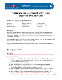 Calculate the Coefficient of Friction Between Two Surfaces