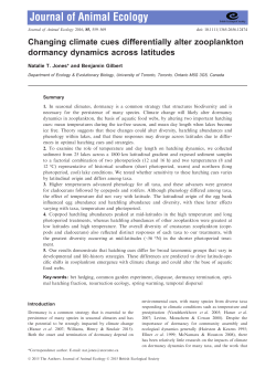 Changing climate cues differentially alter zooplankton